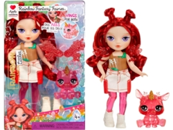 Rainbow High Littles Rainbow Fantasy Fairies Pet - Apple, Red - Pequeña Muñeca Posable De 14 Cm Y Mascota Ciervo De Fantasía Con Alas De Hada