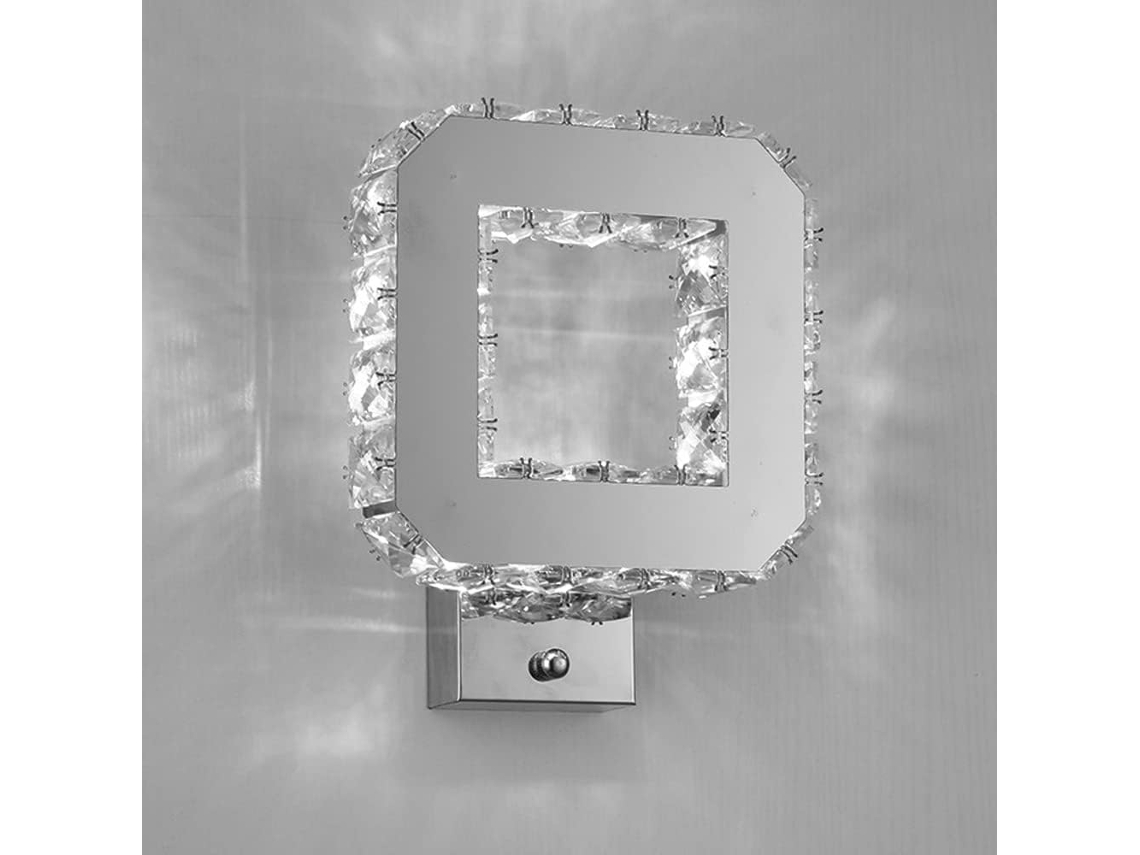 Aplique de pared LED de cristal frío de 12 W y 6000 K para comedores