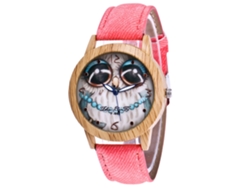 Reloj De Pulsera Retro De Cuarzo Para Mujer Con Esfera Redonda, Color Rosa Vaquero.