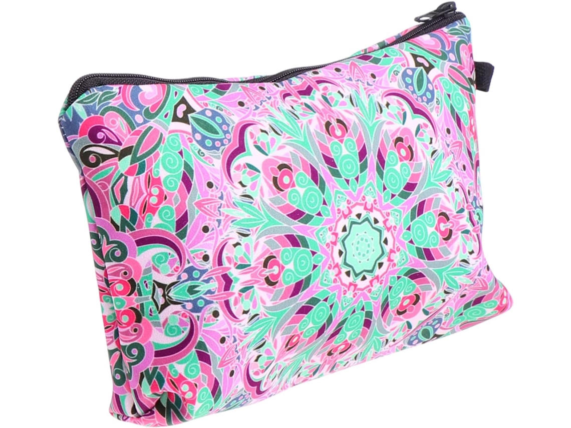 Neceser Práctico De 3 Piezas Con Estampado, Estuche Compacto Para Cosméticos, Ideal Para Viajes Y Almacenamiento.
