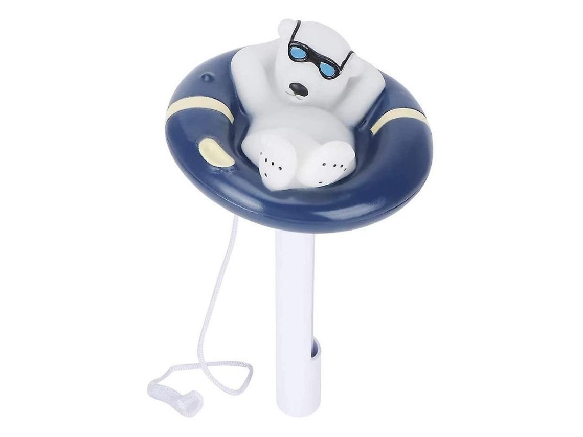 Termómetro Flotante Para Piscina Con Forma De Oso Polar De Dibujos Animados Y Cadena Para Piscina, Spa, Jacuzzi O Laguna.