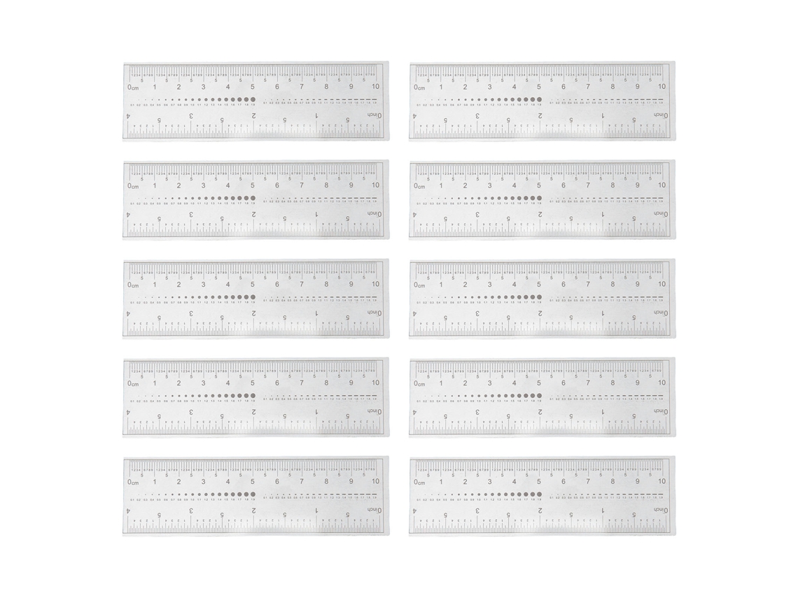 Regla De Medición Profesional Portátil De Pvc Transparente Para Uñas Postizas, 10 Unidades, Para Decoración De Uñas.