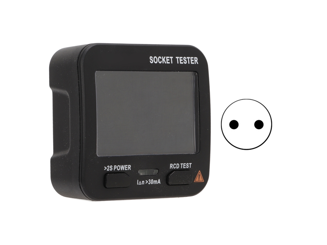 Probador De Enchufes Con Pantalla Digital, Voltaje, Material Duradero, Detector De Enchufes Multifuncional, Amplia Aplicación.