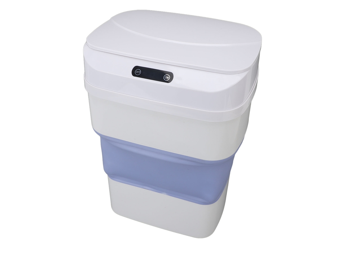 Cubo de basura plegable inteligente Baok con sensor de movimiento sin contacto, capacidad de 17,5 L y tapa para cocina.