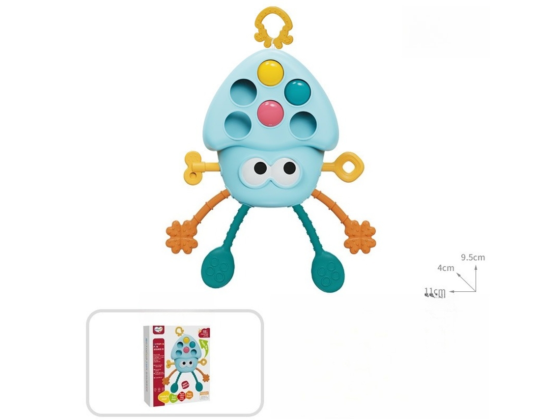 Juguete Sensorial Montessori Para La Dentición Con Cuerda Para Tirar, Para Bebés De 6 A 18 Meses, Azul Czhhmart