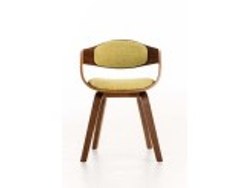 DUDECOR Silla Berlim De Tela Nogal Y Verde