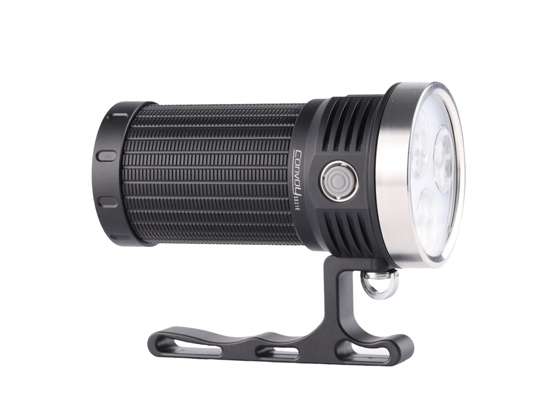 Linterna LED de alto rendimiento Tir-convoy 3x21e 519a 3000k-60 grados, 12000 lúmenes, recargable con batería 21700 para camping y senderismo