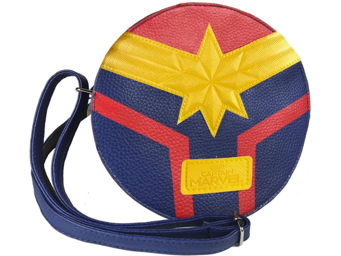 Bandolera CAPTAIN MARVEL (Azul Marino - Poliuretano - 17x17x6 cm)