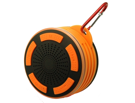 CHRONUS FSYX230213 Altavoces Bluetooth, Altavoz de Ducha con Luces LED de Colores, Radio FM, Naranja