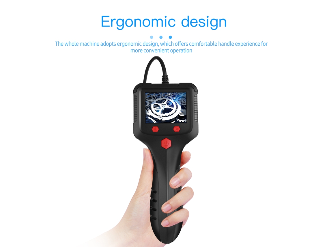 Endoscopio Industrial P100, Cámara De Inspección De 5,5 Mm Y 1080p, Pantalla De 2,4", Resistente Al Agua Con Clasificación Ip67.