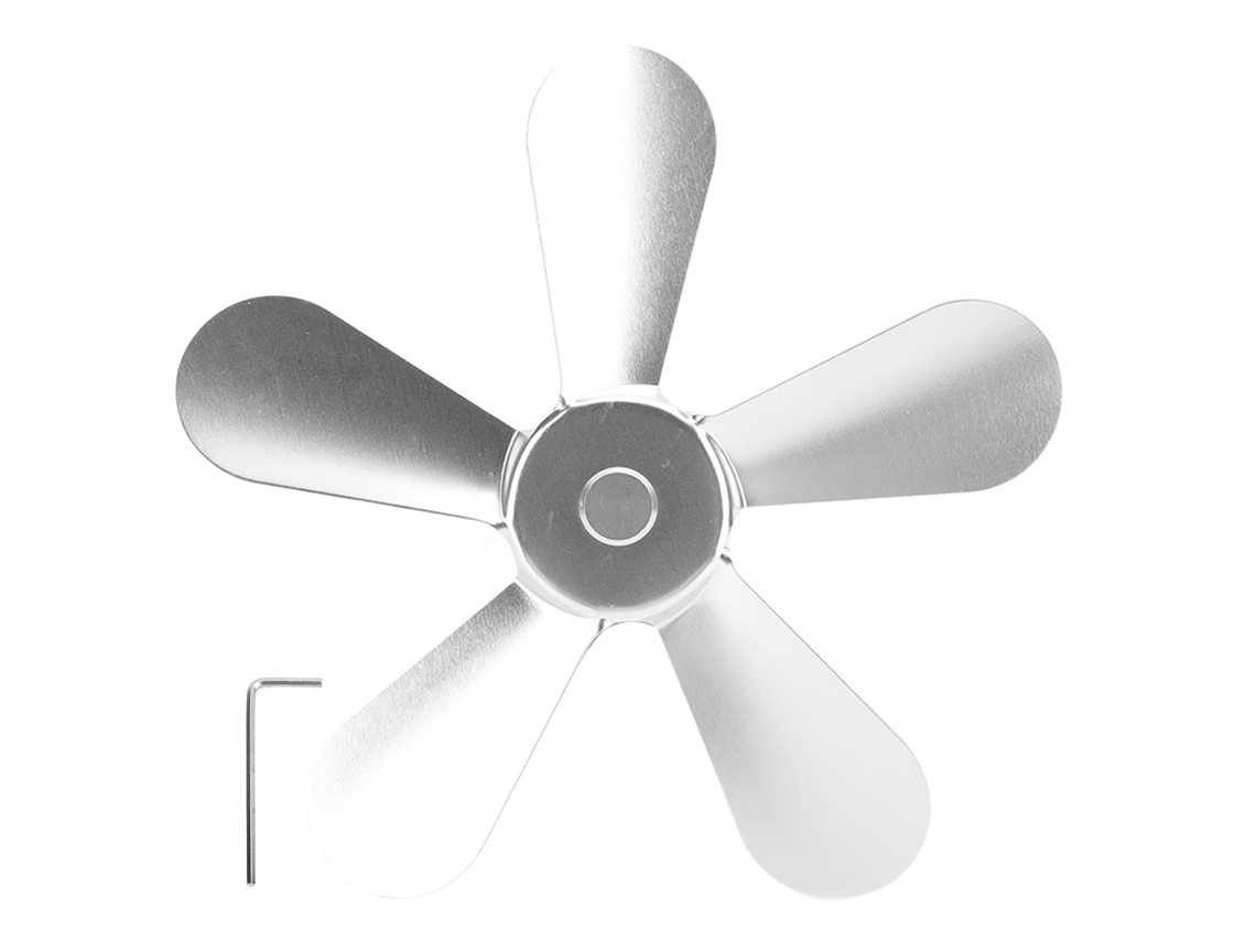 Aspa de ventilador para invernadero, 5 aspas, aluminio plateado
