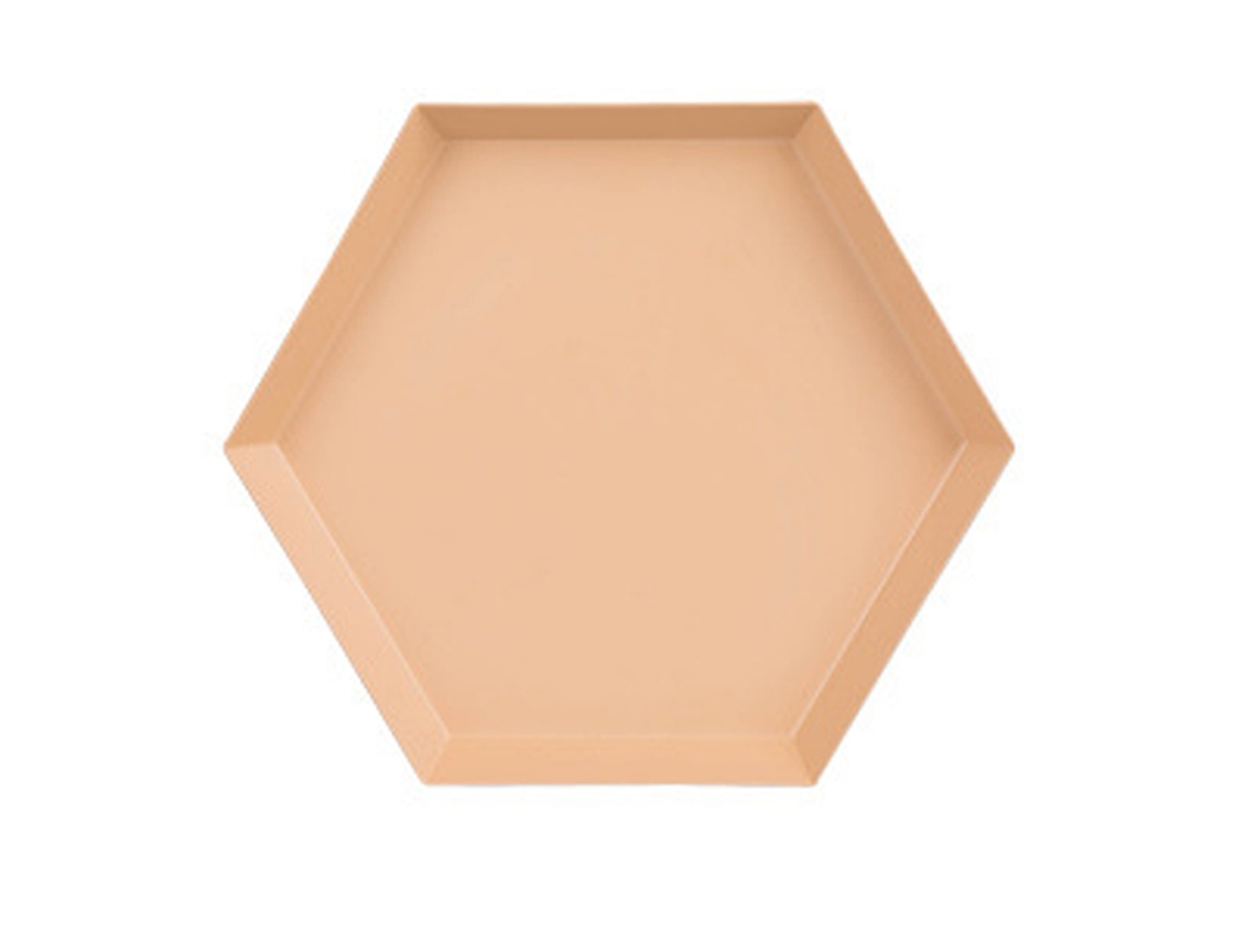 Bandeja de Almacenamiento Geométrica Metálica en Forma Hexagonal y Rombo para Escritorio EIOORORRIY