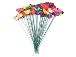 50 Estacas Con Forma De Mariposa Artificial Para Decoración De Jardines Y Patios Exteriores.