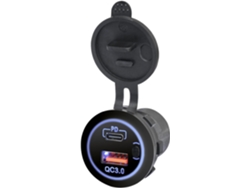 Cargador Rápido Para Coche De 12 V Con 24 Salidas Usb-c Hembra, Qc3.0 Pd E Interruptor Para Barcos.