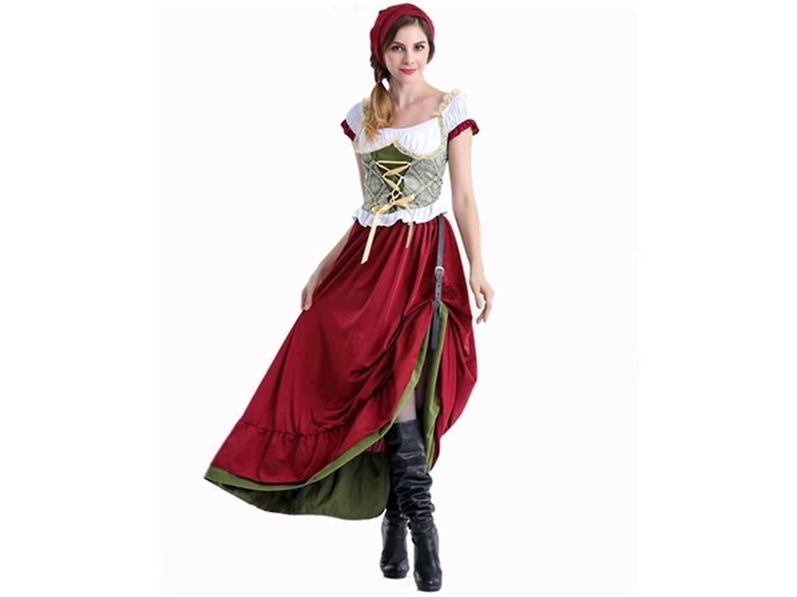 Disfraz de camarera alemana Rebe, con dirndl, para Oktoberfest, Halloween y cosplay, conjunto para mujer adulta, talla M. Ideal para chicas en Oktoberfest.