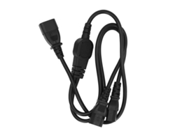 Cable De Extensión De Alimentación Con Divisor En Y Iec320 C14 A 2 C13 De 1 M Para Pdu/ordenador