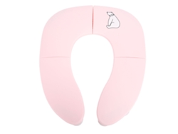 Tampa Sanitária Dobrável Para Crianças Com Ventosas Antiderrapantes Tapete Portátil De Treino De Banheiro Rosa