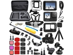 Kit de accesorios 54 en 1 para cámaras de acción GoPro Hero 12/Hero 11, 10 y 9 Black