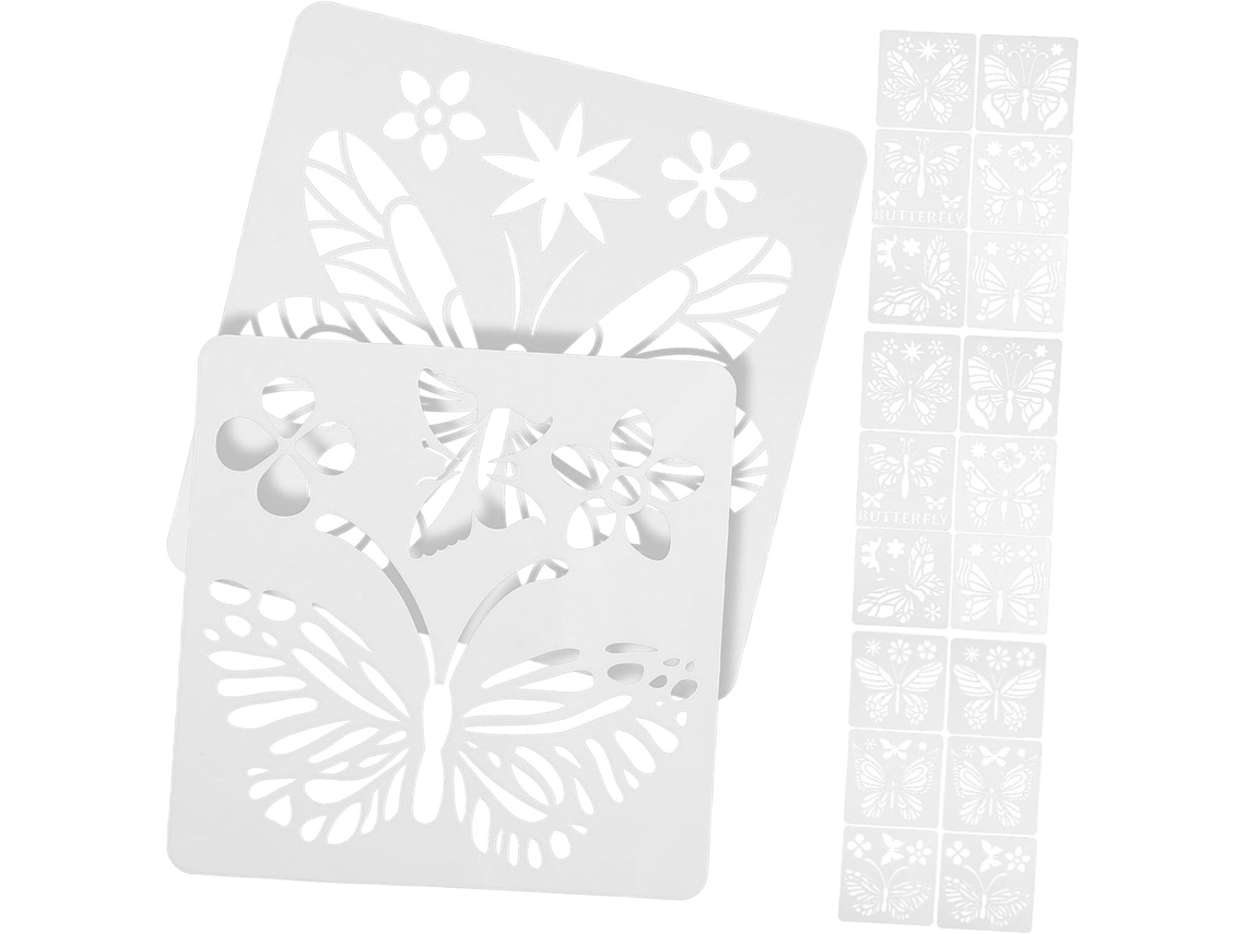 Villcase De Plantillas Para Pintar Creativas Y Seguras Diseño De Insecto 2 Juegos En Pvc Para Manualidades Y Decoración