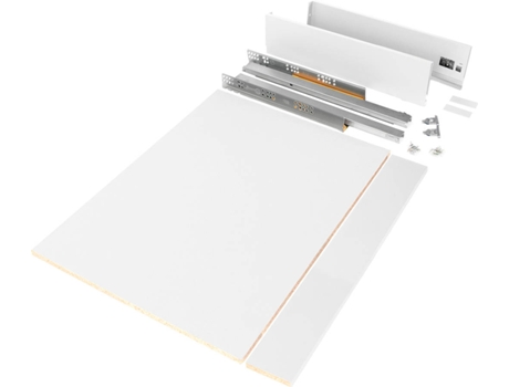 EMUCA Kit Cajones De Cocina O Baño Vertex - Alto 93 Mm - Con Estantes Incluidos - Módulo 900 Mm - Lacado Blanco