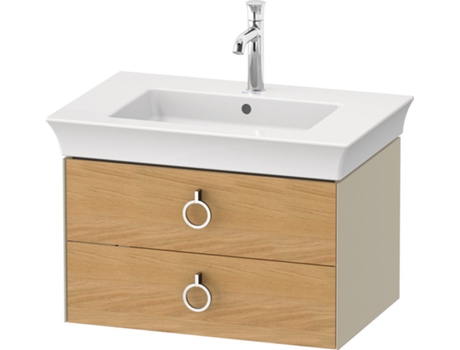 DURAVIT Tulip blanco, mueble de baño colgado en la pared, ancho 684 x fondo 458mm, con 2 cajones, con tirador, WT43510