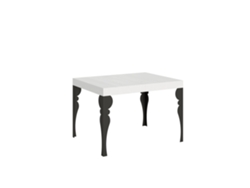 Mesa extensible 70x110/194 cm Paxon Fresno Blanco estructura Antracita