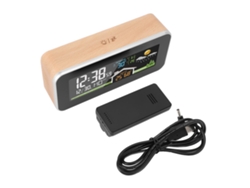 Reloj Despertador Digital Con Pronóstico Del Tiempo, Sensor De Temperatura Y Humedad, Para Uso Interior/exterior.