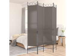 Separador LOVELY HOME con 4 Paneles de Tela Antracita (160 x 220 cm)