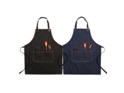 Delantal De Cocina Unisex De Lona Grande Con Bolsillos Para Cocinar, Asar, Barbacoa Y Hornear