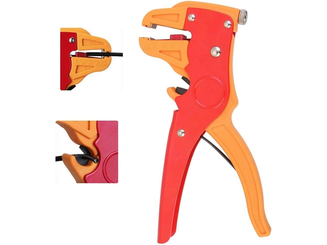 Pelado rápido de cables, ajuste automático según el tamaño del cable, diseño compacto y ligero para facilitar su uso en diversas aplicaciones (rojo)