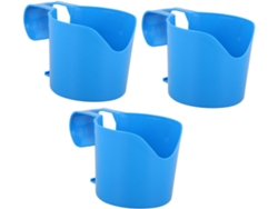 Juego de 3 portavasos de plástico antiderrames para piscina, accesorio Gokoco