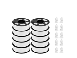 Filamento para impresora 3D, TPU, ecológico, PLA blanco, 11 kg