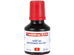Recarga de tinta EDDING T25 Rojo 30 ml (10 Un)
