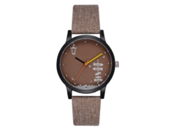 Reloj Hombre Gaiety Moda Dial Redondo Analógico De Cuarzo Pulsera Marrón Claro