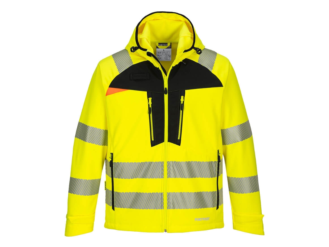 Chaqueta Softshell De Alta Visibilidad Dx4 Amarillo Negro / 4xl
