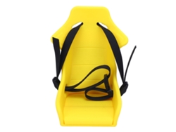 Portamuñecas Para Bicicleta Infantil, Bolsillo Frontal Con Correa Ajustable, Plástico Amarillo, Para Uso Exterior.