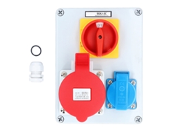 2026-caja De Tomacorriente Industrial Ip44 Impermeable 250v 16a 32a 5 Pin Cee Con Interruptor De Perilla