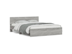 Maison Exclusive - Estructura De Cama Con Cabecero Gris Sonoma 140x190 Cm