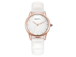 Reloj De Pulsera Para Mujer Con Diamantes De Imitación, Esfera Redonda, Cuarzo, Resistente Al Agua, Blanco.