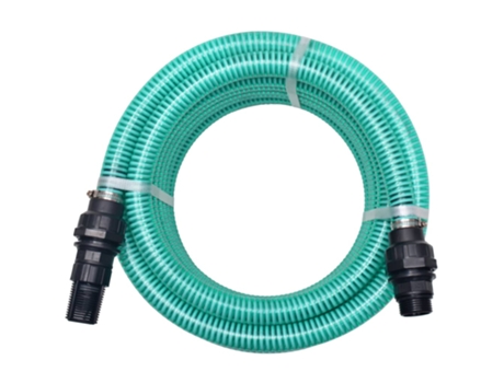 vidaXL Manguera de succión con conectores 7 m 22 mm verde