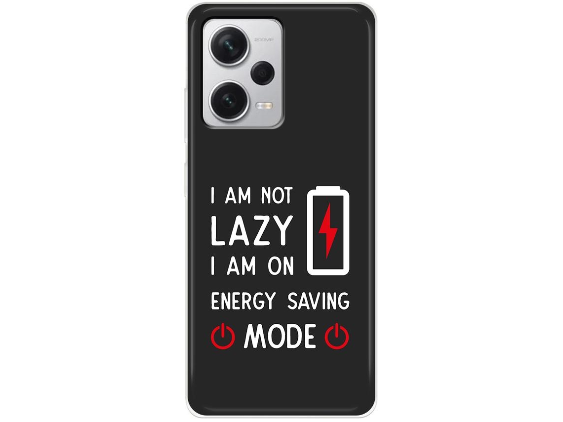 Funda Am Not Lazy para Xiaomi Redmi Note 12 5G THE CASES MARKET Silicona Negro
