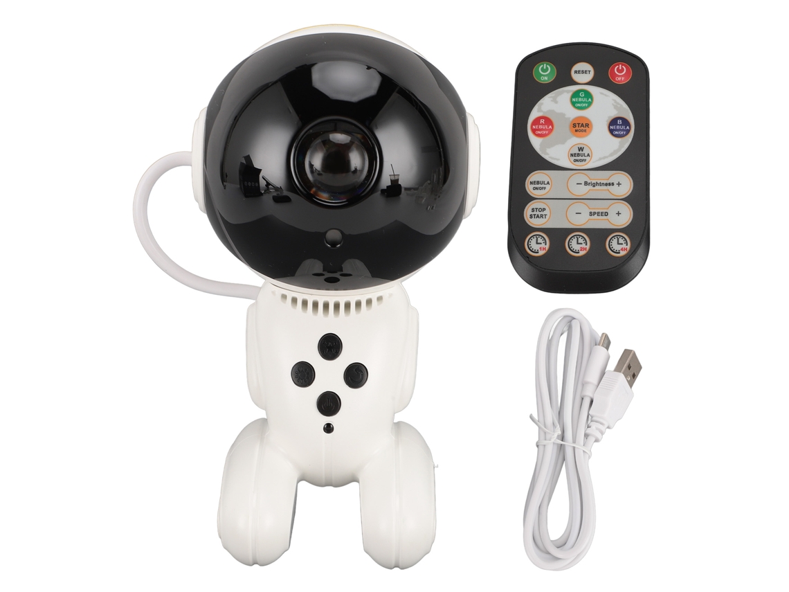 Proyector De Cielo Estrellado Con Temática De Astronautas, Con Ruido Blanco, Temporizador Y Control Mediante Aplicación Bluetooth Para Niños Y Adultos.