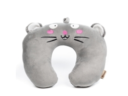 Almohada De Viaje Cojín Cervical Infantil. Extra Suave, Relleno Interior Confortable. Diseño Ratoncito.