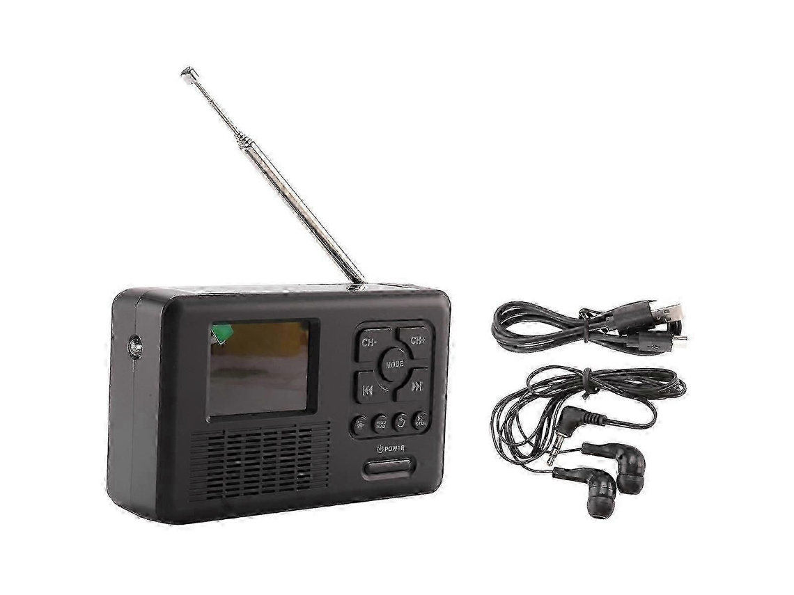 Mini radio portátil DAB/FM con energía solar, manivela, altavoz Bluetooth, radio de emergencia con linterna Szrh A b GOKOCO