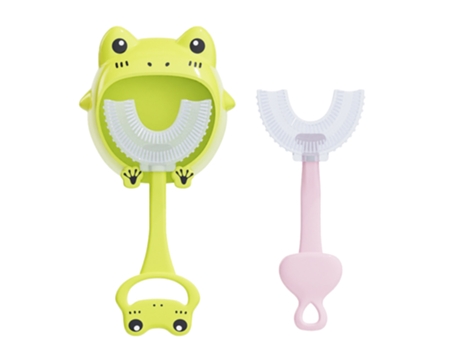 Cepillo de dientes en forma de U Cepillo sensorial para niños - Cabezal de cepillo de silicona Limpieza de toda la boca