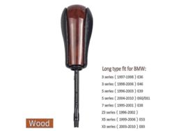 Pomo De Palanca De Cambios Automático Con Alcantara Para Bmw E39 E46 E53 E60 E61 E63 E64 E83 E81 E82 E87 E90 E91 E92 Madera-largo