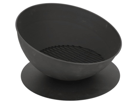Esschert Design Brasero inclinado sobre disco negro