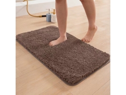 (color Café) Alfombrilla De Felpa Gruesa De Alta Calidad, Absorbente Y Antideslizante, 1 Pieza.