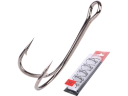 Juego De Anzuelos Circulares Portátiles Resistentes A La Humedad, Pesca Doble Anzuelo, 3/0 - 2/0 (10 Piez...