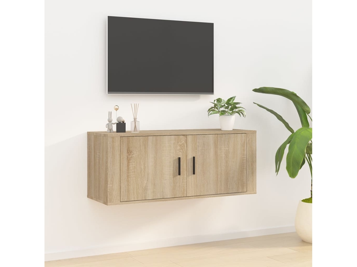 Estantería/Mueble de TV de Pared 100X34,5X40 Cm Roble Sonoma